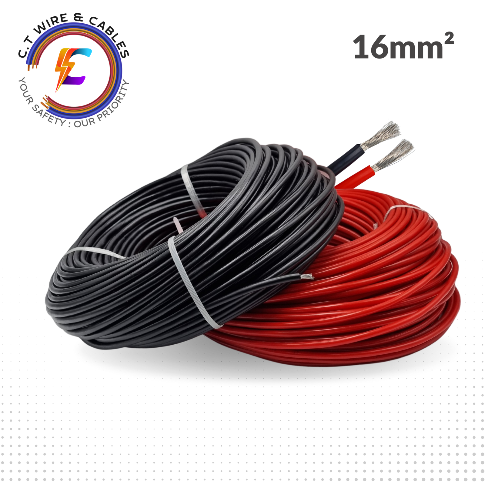 16mm² Solar Tin Cu/XLPE/EVA Cable – C.T WIRE & CABLES